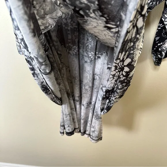Parker Catalina black & white floral pattern mini dressSz M
